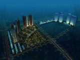 重庆未来西部新城的城市中心地