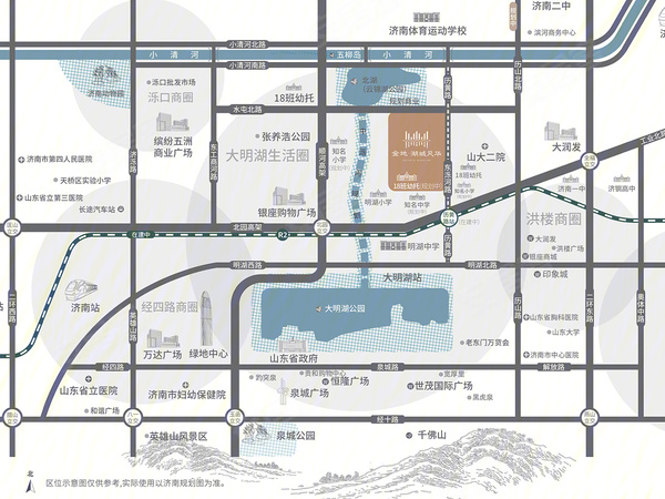 金地湖城风华,济南金地湖城风华房价,楼盘户型,周边配套,交通地图,济南大明湖北约1800米,水屯北路和历黄路交叉口路西 - 安居客