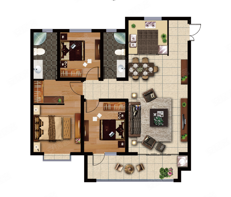 118m05,4室2厅2卫 151m05,4室2厅2卫 163m05关联户型:阜丰澜岸