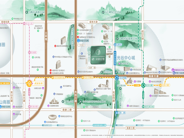 中建壹品汉韵公馆,武汉中建壹品汉韵公馆房价,楼盘户型,周边配套,交通地图,光谷中心城·高新大道·光谷四路西侧 - 安居客