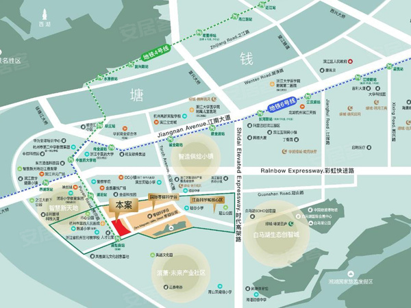 英冠绿城·春来晴翠，杭州英冠绿城·春来晴翠房价，楼盘户型，周边配套，交通地图，浦炬街与浦沿路交叉路口往东北约240米 - 安居客