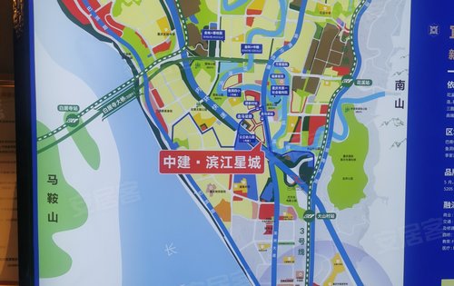 现场新增了区位规划图可更直观的了解到中建滨江星城周边的实际规划
