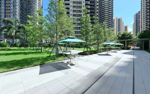 小区园林真漂亮万科万悦花园