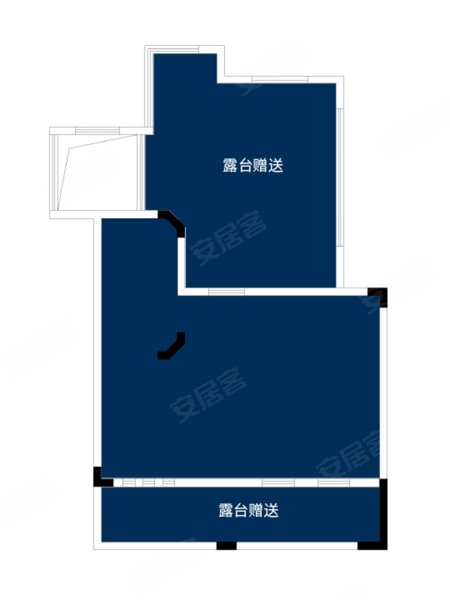 龙湖滟澜山140㎡上叠户型，龙湖滟澜山别墅约140.00平米户型图，朝南朝向 - 烟台安居客