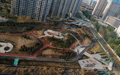高营大街西侧富瀛苏园南侧公园建成了
