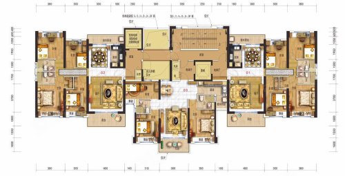 碧桂园·华附凤凰城143户型,碧桂园·华附凤凰城4室2厅2卫0厨约145.00平米户型图,朝南朝向 - 汕尾安居客