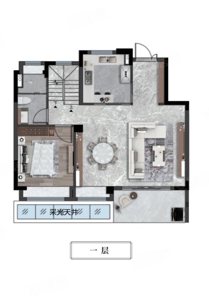 中建御璟园下叠165平户型,中建御璟园别墅约165.00平米户型图,朝南朝向 - 上海安居客