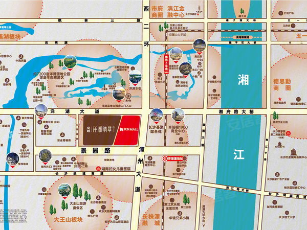 卓越洋湖晴翠|京东MALL,长沙卓越洋湖晴翠|京东MALL房价,楼盘户型,周边配套,交通地图,景园路376号 - 安居客