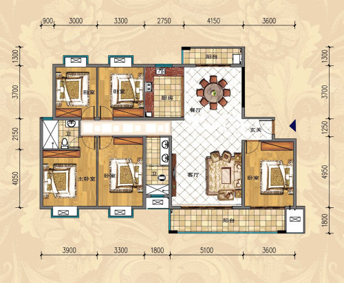 万合山水新城户型图