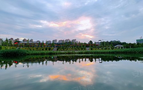 龍湖錦藝城動態:項目西側的溼地公園,實景拍攝-鄭州安居客