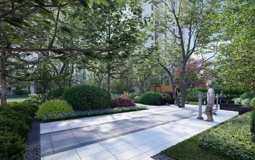小区景观采用的是组团设计,绿化率35%,一年四季会有不同的景观变化