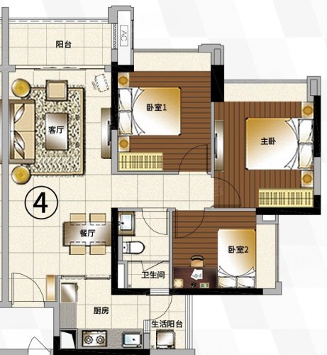 广州热门活动 合景誉山国际主推户型介绍户型方正,明媚阳光温暖相伴
