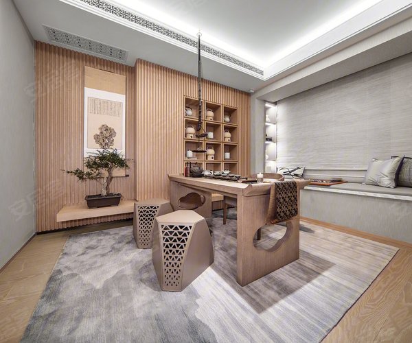 建发·青江悦府上院145平上叠户型，建发·青江悦府别墅约145.00平米户型图，朝南朝向 - 无锡安居客