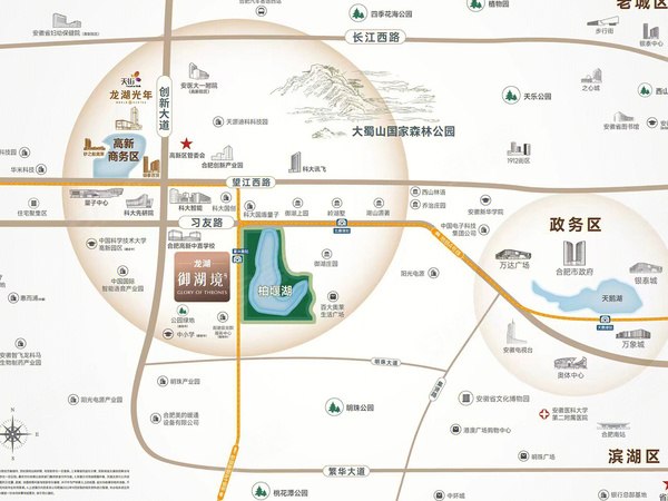 龙湖御湖境，合肥龙湖御湖境房价，楼盘户型，周边配套，交通地图，柏堰湾路与文曲路交口东北角 - 安居客