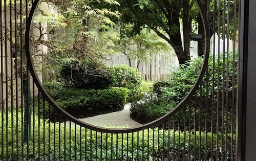 苏式园林小院回廊