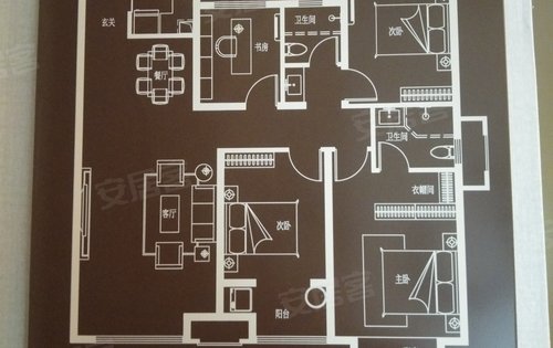 中骏雍景府动态:132平四室户型图-济南安居客