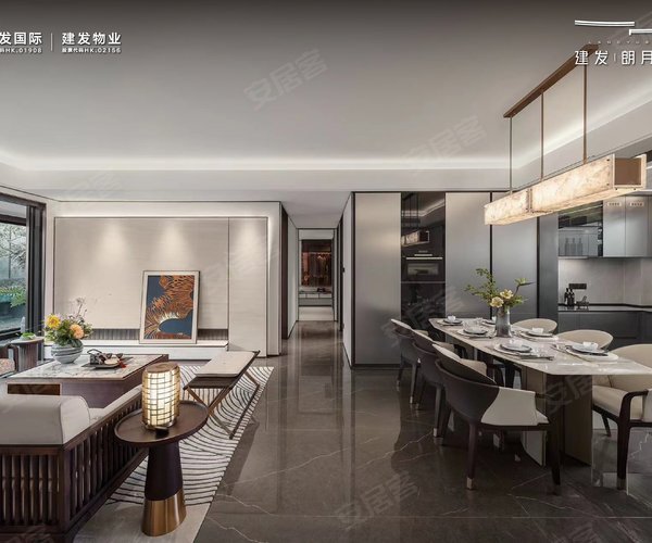 建发·朗月名筑A户型，建发·朗月名筑4室2厅3卫1厨约166.00平米户型图，朝南朝向 - 太仓安居客