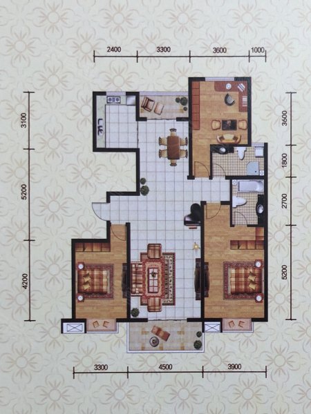 榆林楼盘 横山区楼盘 横山楼盘 塞纳公馆e1户型建筑面积:约136.