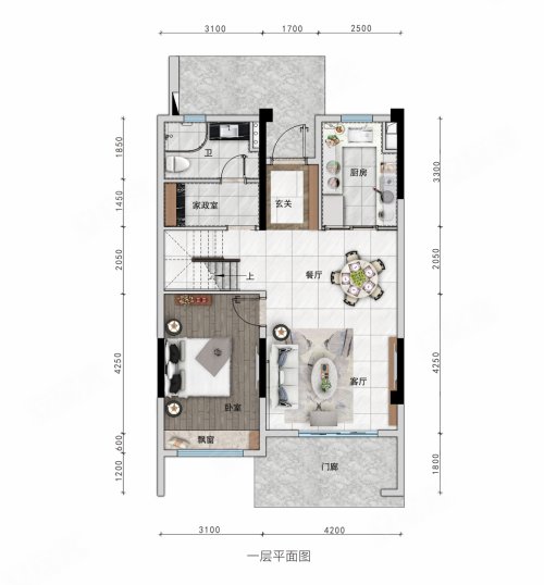 碧桂园湖境D下叠户型,碧桂园湖境别墅约133.00平米户型图,朝南北朝向 - 黄冈安居客