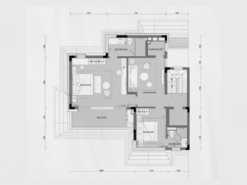 前湾南区联排255方户型北入户,前湾南区别墅约255.00平米户型图,朝南朝向 - 杭州安居客
