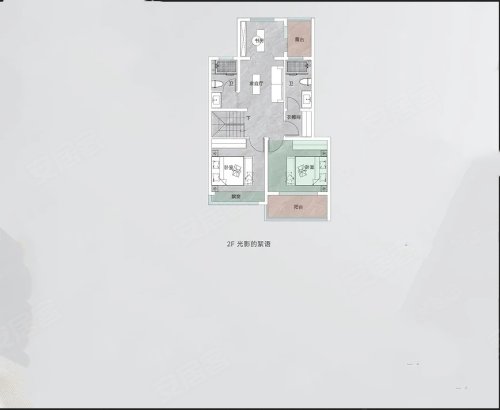 中冠宸院L悦心院，中冠宸院4室3厅3卫1厨约140.00平米户型图，朝南北朝向 - 商丘安居客