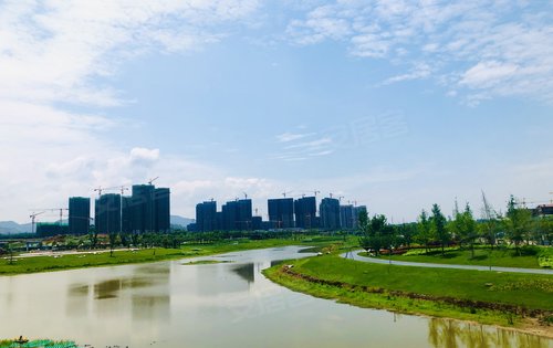 门口的柴桑河湿地公园滨江睿城您安家的不二选择
