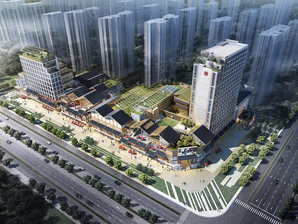 弘盛商业广场楼盘建筑物外景