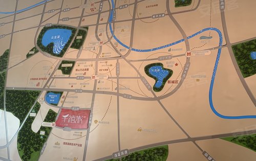 千禧城区位图走北京路往南即可到达千禧城