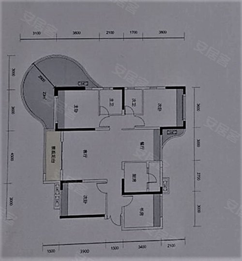 榆林公园华府户型图图片