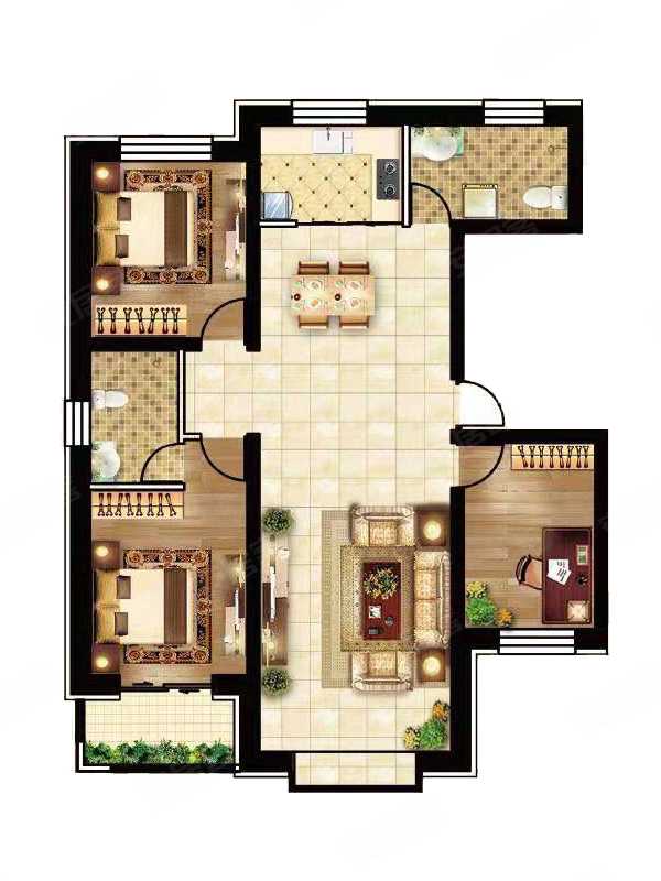 8m05关联户型:满庭芳园新推155.6㎡3室,111.5㎡2室,133.3㎡3室,127.