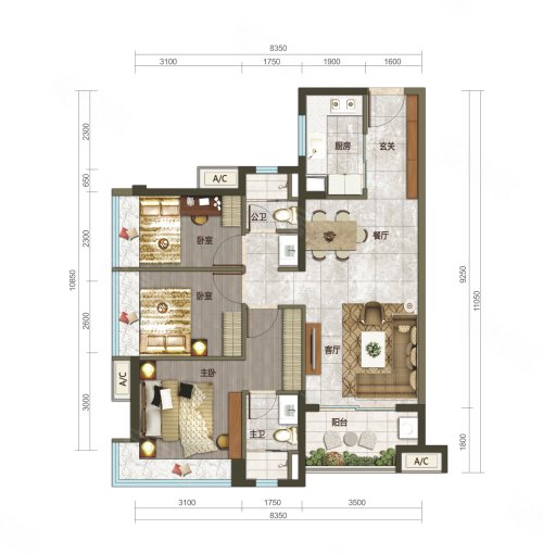 太东万科万悦花园(太东万科四季花城)户型图