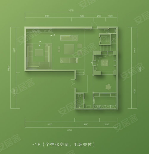 仁恒美视長天雲汀下院225平米，仁恒美视長天雲汀别墅约225 00平米户型图，朝南北朝向 海口安居客