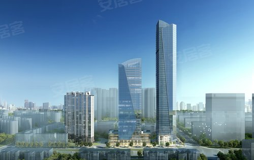 保利滨江中心玻璃幕墙外立面涵盖230米高写字楼