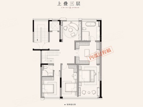 金茂璞逸云湖上叠223平米,金茂璞逸云湖别墅约223.00平米户型图,朝南朝向 - 合肥安居客