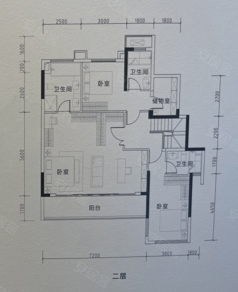 招商未来公园幸福桥TOD下叠天玑,招商未来公园幸福桥TOD别墅约217.00平米户型图,朝南朝向 - 成都安居客