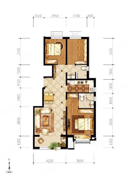 潮白河孔雀城四季公馆户型图