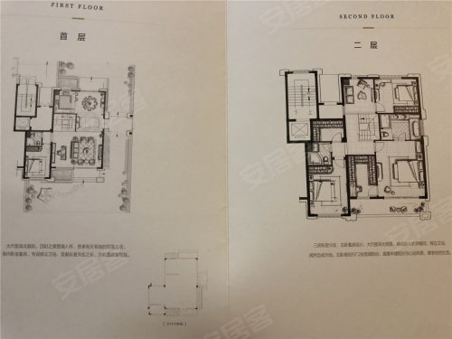 碧桂园珑悦210㎡户型,碧桂园珑悦5室3厅3卫1厨约210.00平米户型图,朝南朝向 - 温州安居客