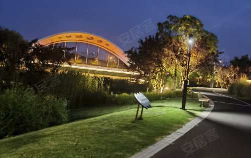 南京浦口兰溪公园夜景图片