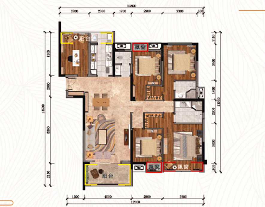 冠顺山江华府户型图图片