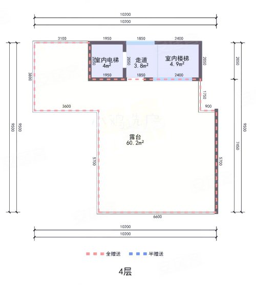 如玺华院排屋300方户型,如玺华院5室2厅5卫1厨约300.00平米户型图,朝南朝向 - 杭州安居客