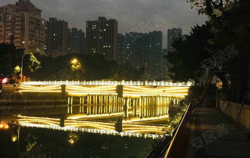 小区附近的晋安河畔夜景