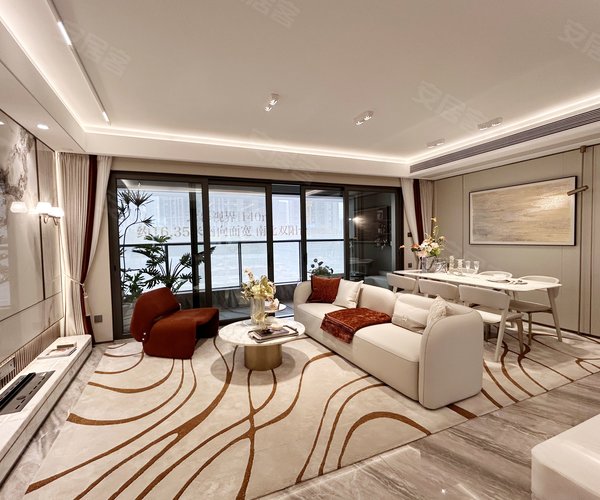 建发云栖上宸D140方户型,建发云栖上宸4室2厅2卫1厨约140.00平米户型图,朝南朝向 - 杭州安居客