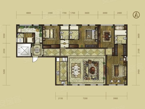 华尔顿1275户型图