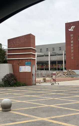 项目配套入学一路之隔砂子塘新世界小学已经开始扩建咯