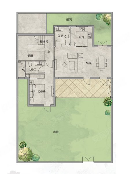 花博汇桃李春风,叠加别墅,知音湖大道西80米·花博汇旁,花博汇桃李春风A1#-1单元-1-101 - 安居客