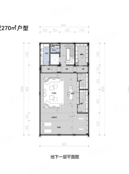 中海·顺昌玖里别墅270户型，中海·顺昌玖里别墅约270.00平米户型图，朝南北朝向 - 上海安居客