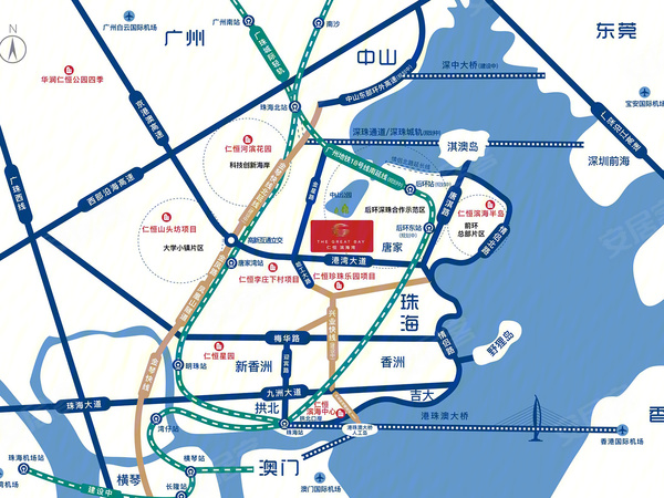 仁恒滨海湾,珠海仁恒滨海湾房价,楼盘户型,周边配套,交通地图,田馆北路68号 - 安居客