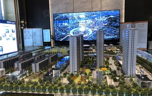 招商闻博花城售楼处案场沙盘