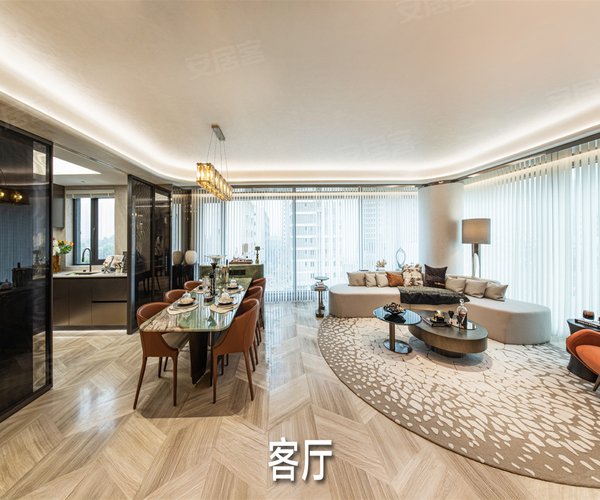 美盛·臻湾一品A户型，美盛·臻湾一品4室2厅3卫1厨约166.00平米户型图，朝南朝向 - 郑州安居客