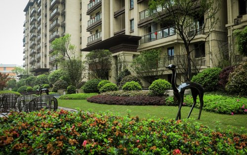 小区实景绿化,绿化率35%